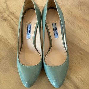Tiffany blue Prada heels.